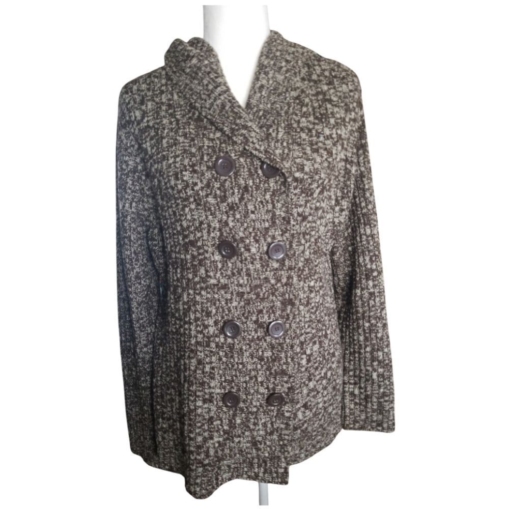 Carol Rose Hooded Cardigan with Double Button Closure Size Medium